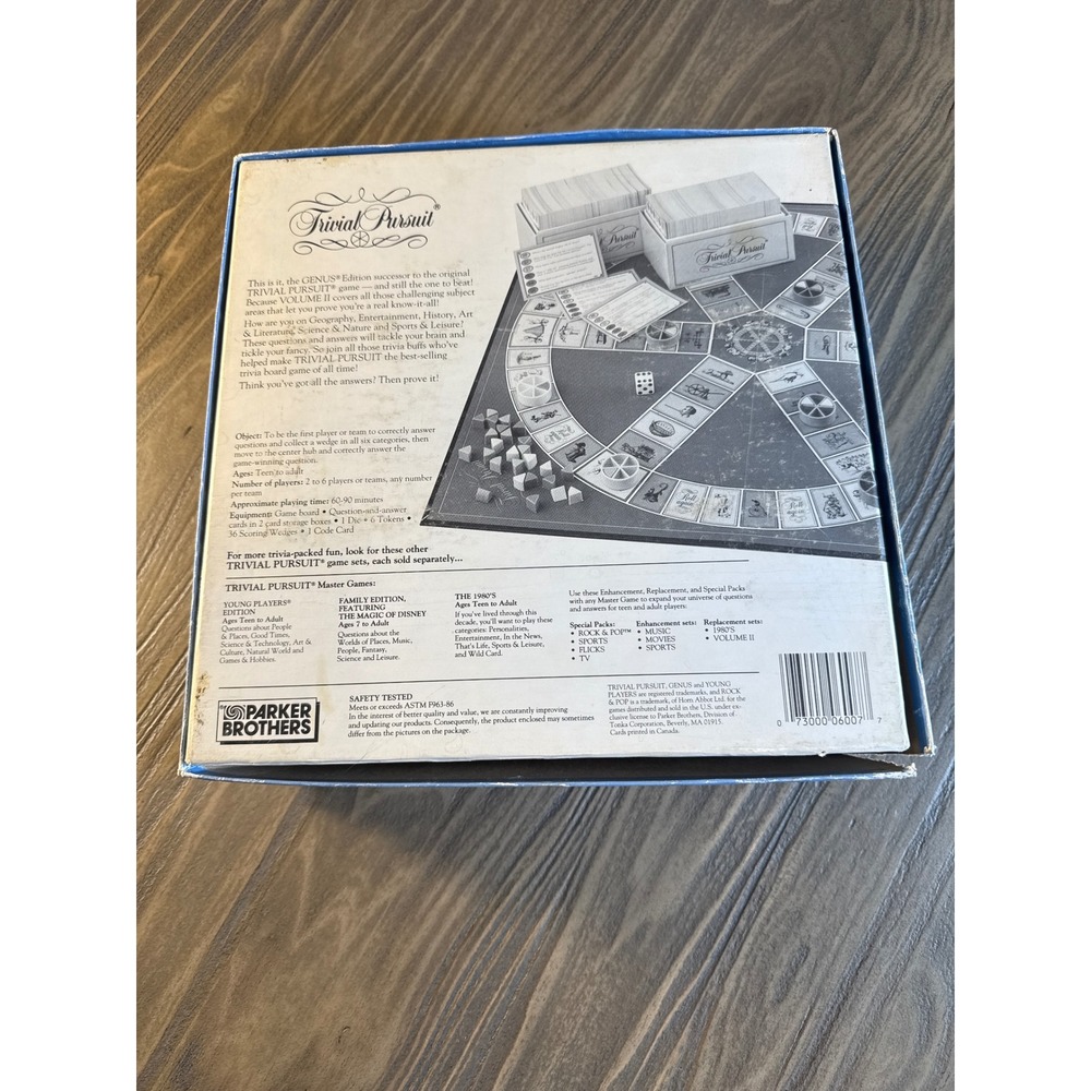Vintage 1987 Trivial Pursuit Parker Brothers Genus Edition Vol II Board Game - Picture 2 of 8